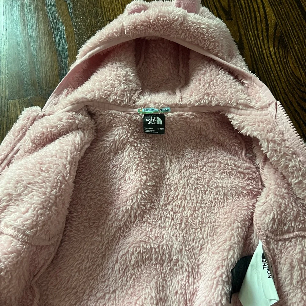 The North Face Toddler Girls Pink Baby Bear Full-Zip Hoodie (12-18 m) - Picture 3 of 4